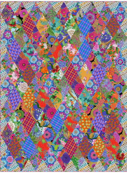 Glow Up Quilt Blue - Kaffe Fassett